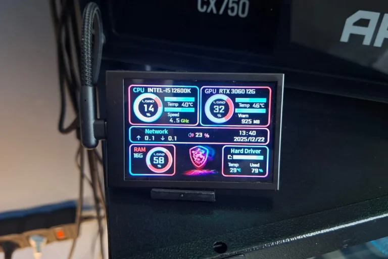 Imagem de uma Tela secundaria 3.5 lcd ips