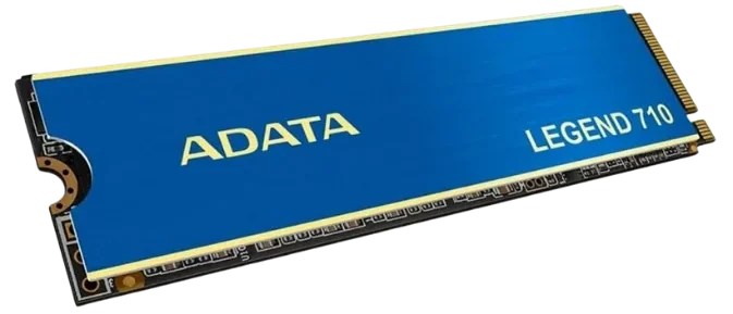 SSD M.2 NVMe ADATA Legend 710 1TB em uso na placa-mãe
