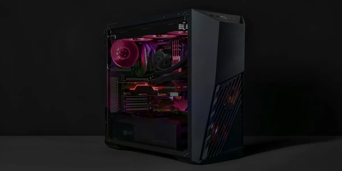 PC Gamer completo da MSI Informática montado em gabinete com iluminação RGB, ideal para jogos e alto desempenho