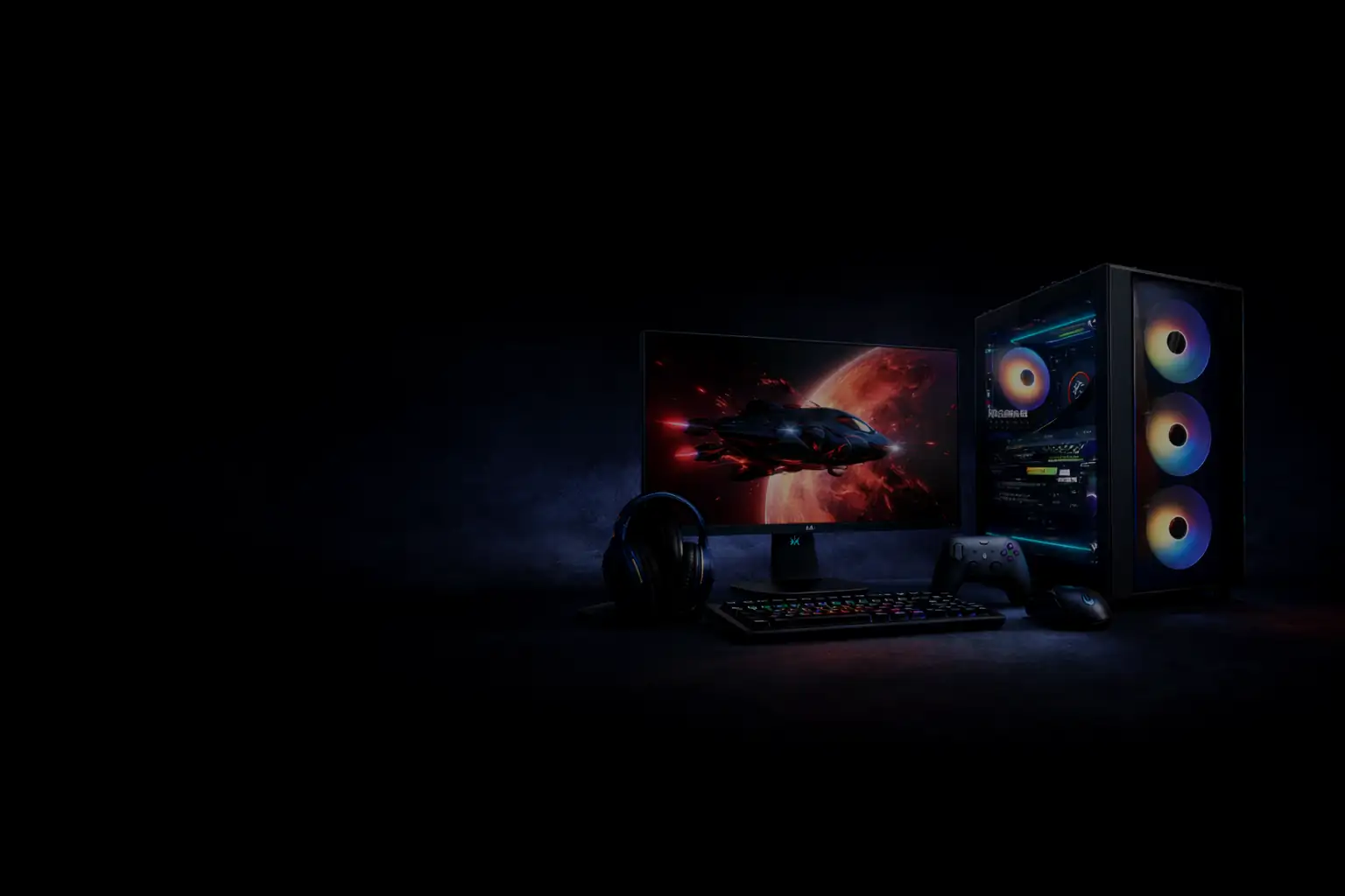 pc gamer recomendado com gabinete rgb monitor gamer e periféricos