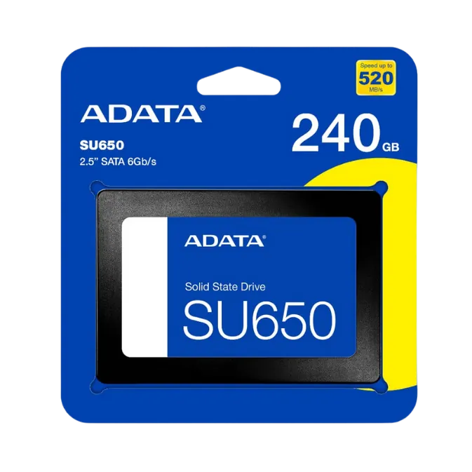 SSD ADATA SU650 240GB SATA para upgrade de computador