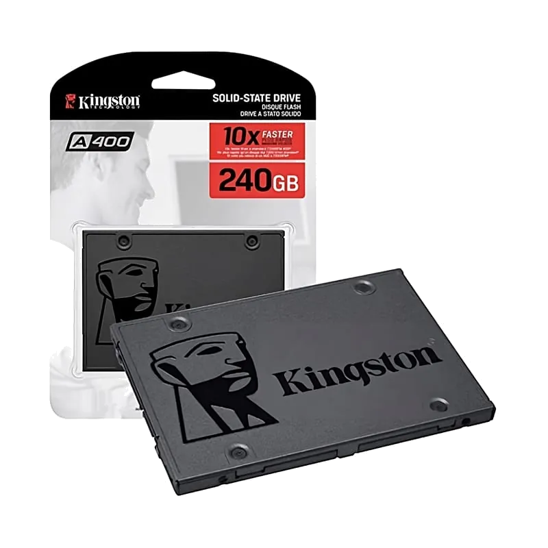 SSD Kingston A400 240GB SATA sem fundo para upgrade de computador