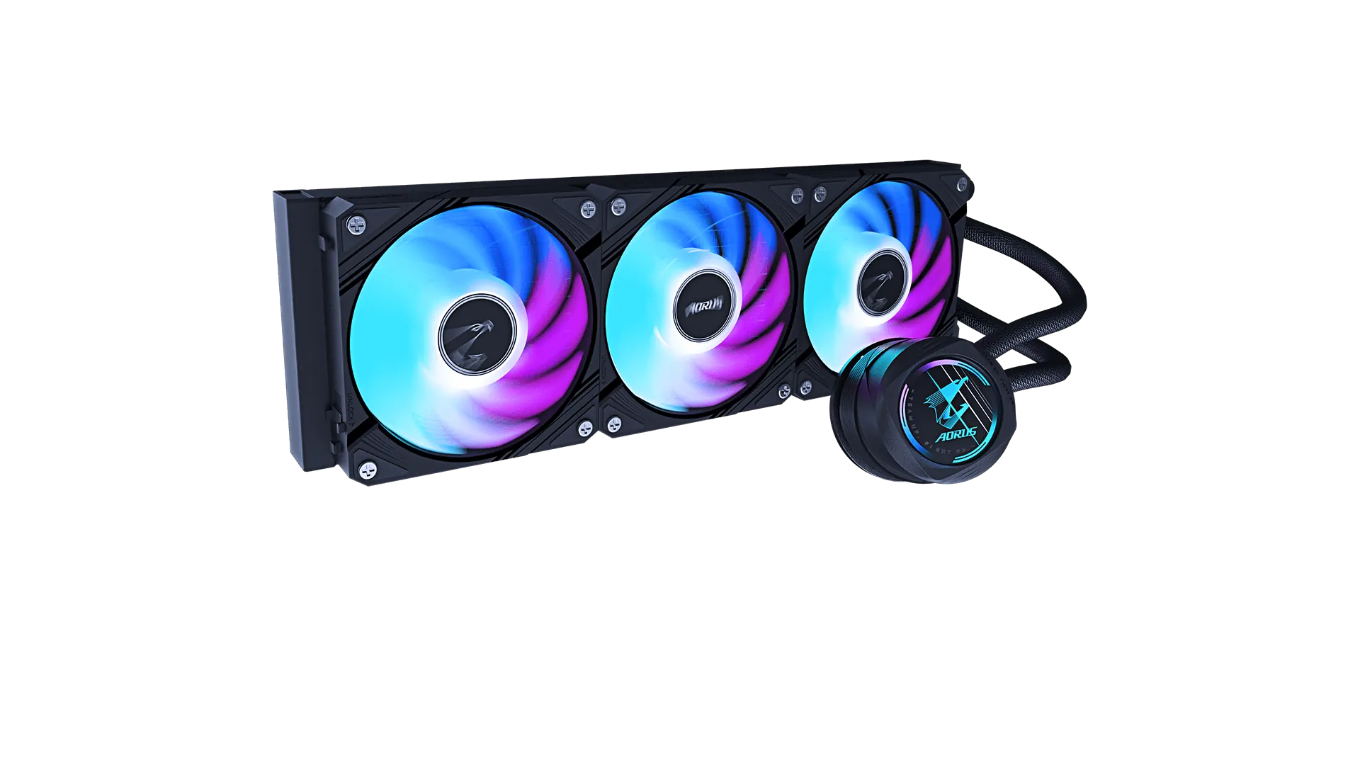 water cooler Gigabyte AORUS 360mm com radiador e três ventoinhas RGB