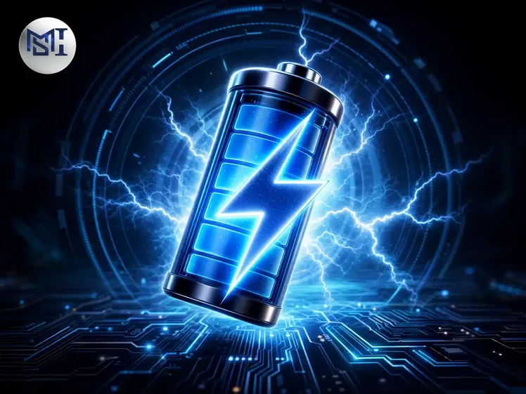 Ícone de bateria com raio de energia simbolizando o alto desempenho na otimização Windows 11 26H1.