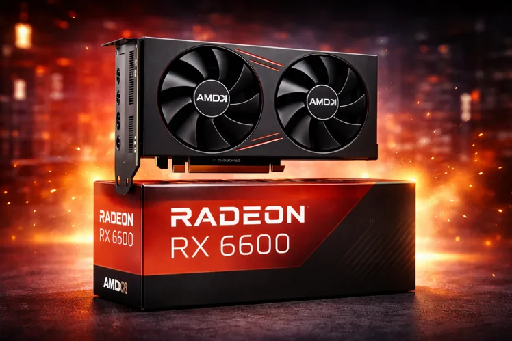 placa de video amd radeon rx 6600 para jogos em full hd