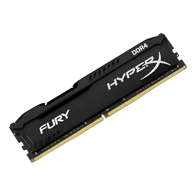 Memória RAM Kingston Fury 8GB DDR4 para PC Gamer com dissipador preto