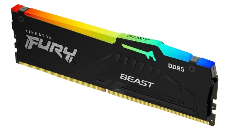 Memória RAM Kingston Fury Beast RGB DDR5 32GB 6000MT/s para PC Gamer