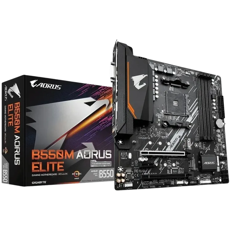 Placa mãe Gigabyte B550M Aorus Elite para processadores AMD Ryzen com chipset B550