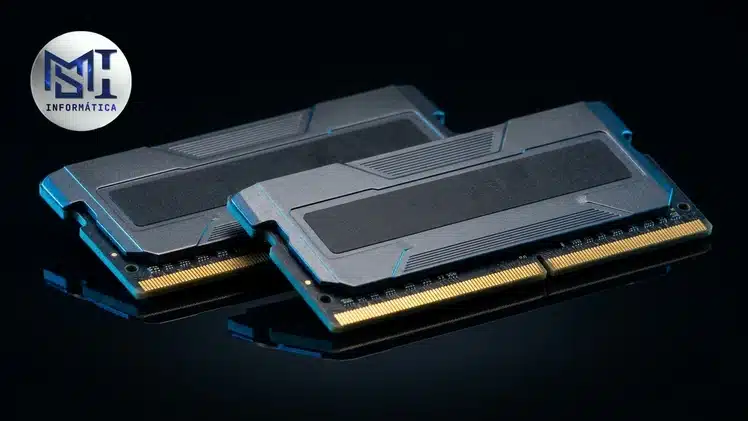 Módulos de memória RAM SO-DIMM de marca confiável em destaque, representando a melhor escolha custo-benefício para notebook